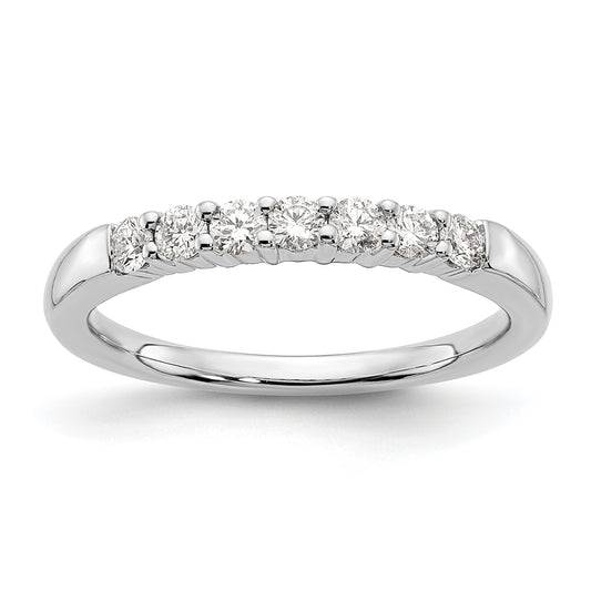 14K White Gold Lab Grown Diamond VS/SI+ G+ 7-Stone Band Ring