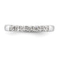 14k White Gold 1/2 Ct. Lab Grown Diamond VS/SI+ G+ Seven Stone Complete Fashion Band