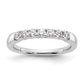 14k White Gold 1/2 Ct. Lab Grown Diamond VS/SI+ G+ Seven Stone Complete Fashion Band