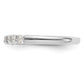 14k White Gold 3/4 Ct. Lab Grown Diamond VS/SI+ G+ Seven Stone Complete Fashion Band