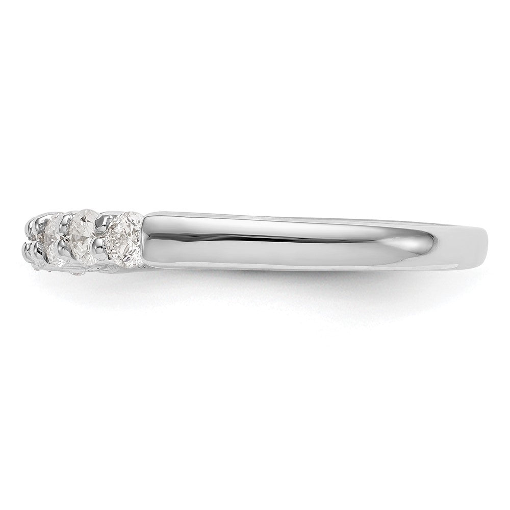 14k White Gold 3/4 Ct. Lab Grown Diamond VS/SI+ G+ Seven Stone Complete Fashion Band