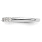 14k White Gold 3/4 Ct. Lab Grown Diamond VS/SI+ G+ Seven Stone Fashion Band Ring