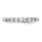 14k White Gold 3/4 Ct. Lab Grown Diamond VS/SI+ G+ Seven Stone Complete Fashion Band