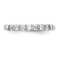 14k White Gold 3/4 Ct. Lab Grown Diamond VS/SI+ G+ Seven Stone Fashion Band Ring