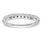 14k White Gold 3/4 Ct. Lab Grown Diamond VS/SI+ G+ Seven Stone Complete Fashion Band