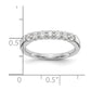 14k White Gold 3/4 Ct. Lab Grown Diamond VS/SI+ G+ Seven Stone Complete Fashion Band