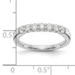 14k White Gold 3/4 Ct. Lab Grown Diamond VS/SI+ G+ Seven Stone Fashion Band Ring