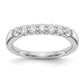 14k White Gold 3/4 Ct. Lab Grown Diamond VS/SI+ G+ Seven Stone Fashion Band Ring