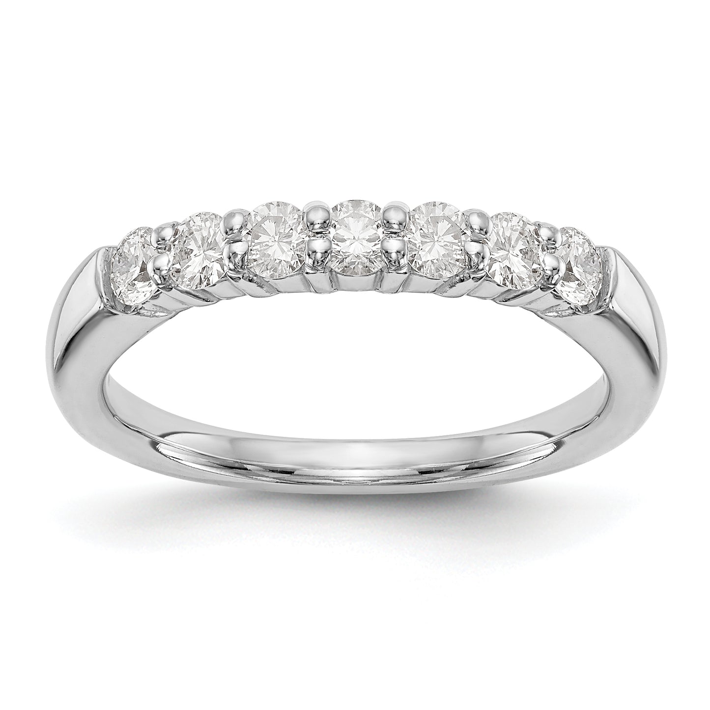 14K White Gold Lab Grown Diamond VS/SI+ G+ 7-Stone Band Ring