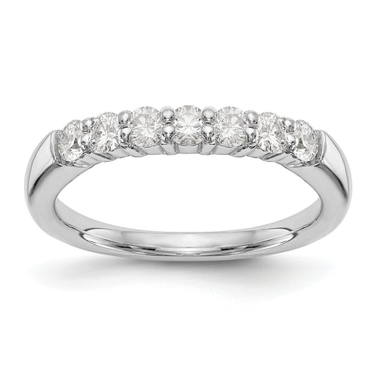 14K White Gold Lab Grown Diamond VS/SI+ G+ 7-Stone Band Ring