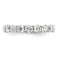 14k White Gold 1 1/5 Ct. Lab Grown Diamond VS/SI+ G+ Seven Stone Fashion Band Ring