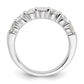 14k White Gold 1 5/8 Ct. Lab Grown Diamond VS/SI+ G+ Seven Stone Complete Fashion Band