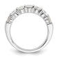 14k White Gold 1 5/8 Ct. Lab Grown Diamond VS/SI+ G+ Seven Stone Fashion Band Ring