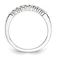 14k White Gold 1/4 Ct. Lab Grown Diamond VS/SI+ G+ Nine Stone Fashion band