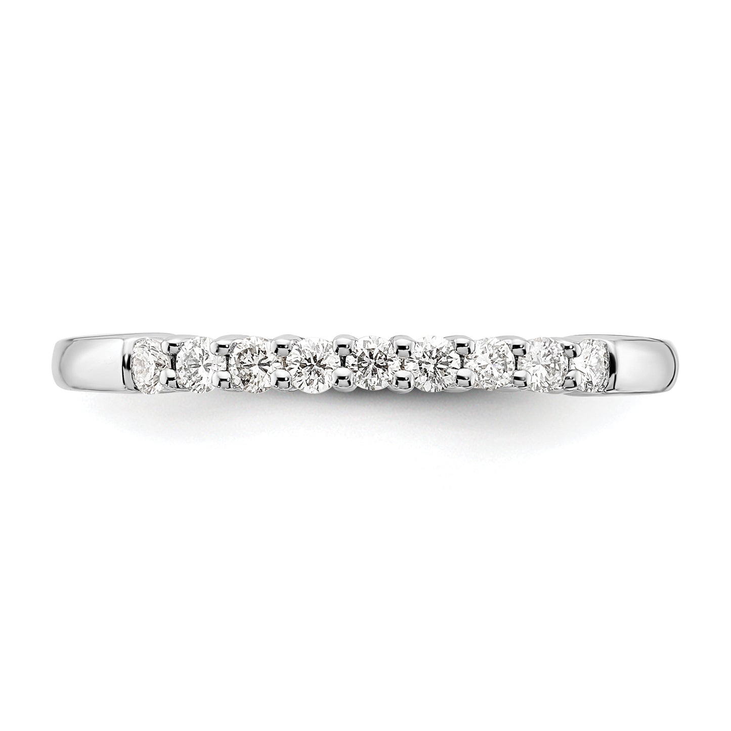 14k White Gold 1/4 Ct. Lab Grown Diamond VS/SI+ G+ Nine Stone Fashion band