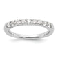 14k White Gold 1/2 Ct. Lab Grown Diamond VS/SI+ G+ Nine Stone Fashion band