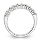 14k White Gold 3/4 Ct. Lab Grown Diamond VS/SI+ G+ Nine Stone Complete Fashion band