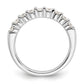 14k White Gold 3/4 Ct. Lab Grown Diamond VS/SI+ G+ Nine Stone Fashion band