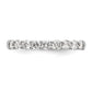 14k White Gold 3/4 Ct. Lab Grown Diamond VS/SI+ G+ Nine Stone Complete Fashion band