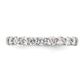 14k White Gold 3/4 Ct. Lab Grown Diamond VS/SI+ G+ Nine Stone Fashion band