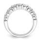 14k White Gold 1 5/8 Ct. Lab Grown Diamond VS/SI+ G+ Nine Stone Complete Fashion band