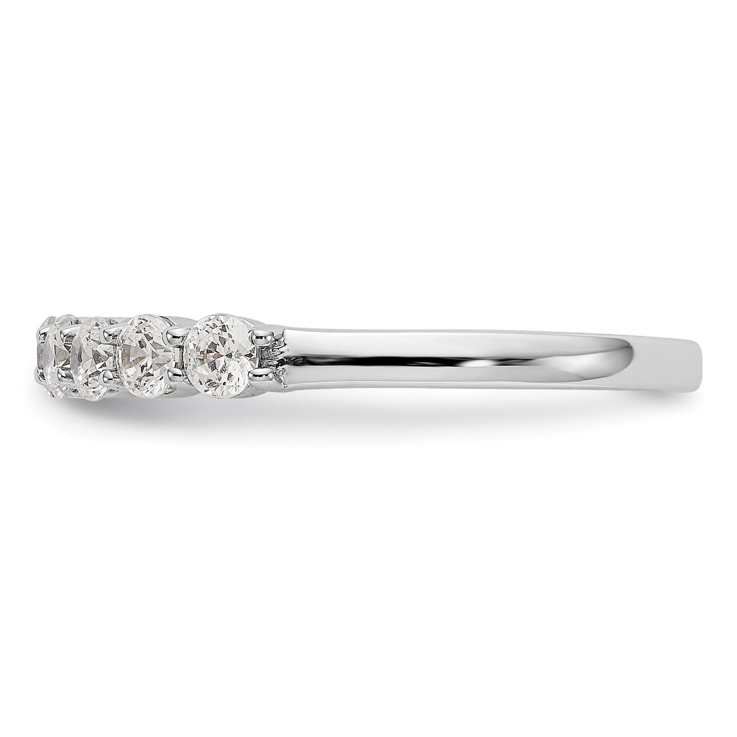 14k White Gold 3/4 Ct. Lab Grown Diamond VS/SI+ G+ Eleven Stone Band Ring