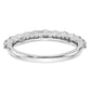 14k White Gold 3/4 Ct. Lab Grown Diamond VS/SI+ G+ Eleven Stone Band Ring