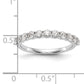 14k White Gold 3/4 Ct. Lab Grown Diamond VS/SI+ G+ Eleven Stone Band Ring