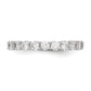 14k White Gold 1 Ct. Lab Grown Diamond VS/SI+ G+ Eleven Stone Band Ring