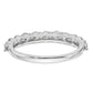 14k White Gold 1 Ct. Lab Grown Diamond VS/SI+ G+ Eleven Stone Band Ring