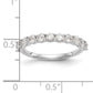 14k White Gold 1 Ct. Lab Grown Diamond VS/SI+ G+ Eleven Stone Band Ring