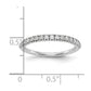 14k White Gold 1/4 Ct. Lab Grown Diamond VS/SI+ G+ Complete Band