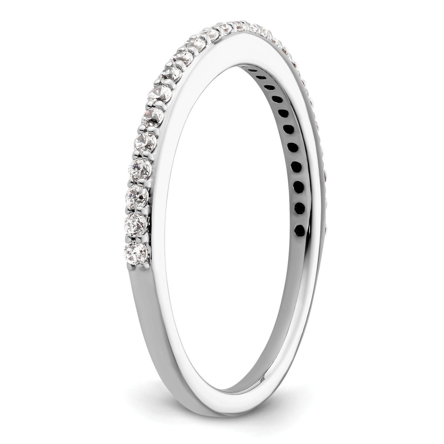 14K White Gold Lab Grown Diamond VS/SI+ G+ Band Ring