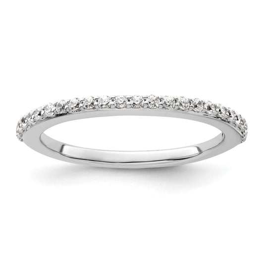 14K White Gold Lab Grown Diamond VS/SI+ G+ Band Ring