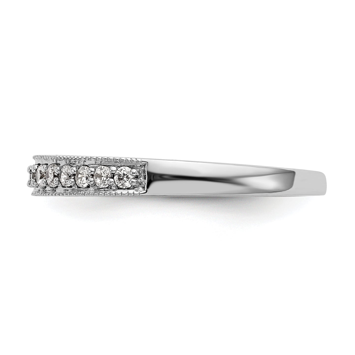 14k White Gold 1/5 Ct. Lab Grown Diamond VS/SI+ G+ Band Ring