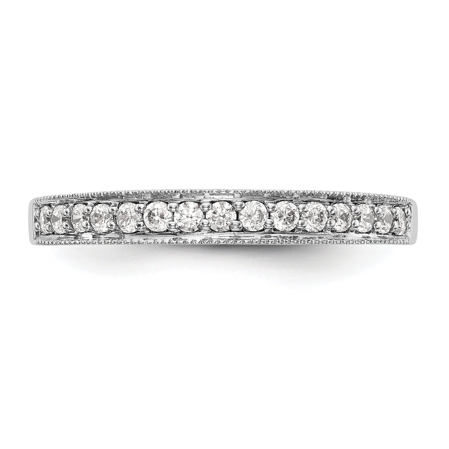 14k White Gold 1/5 Ct. Lab Grown Diamond VS/SI+ G+ Band Ring