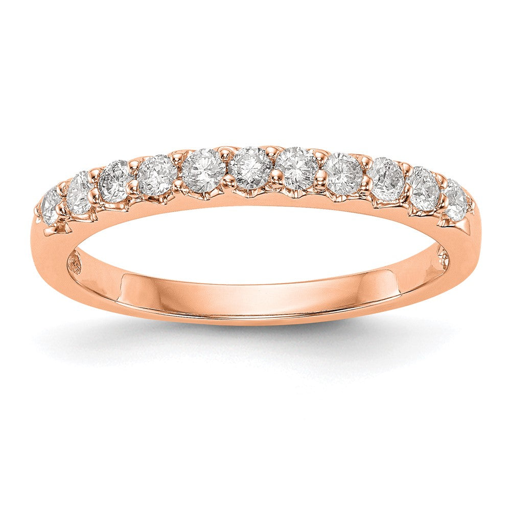 14k Rose Gold 1/3 Ct. Lab Grown Diamond VS/SI+ G+ Complete Band