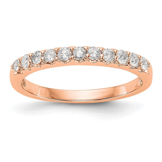 14k Rose Gold 1/3 Ct. Lab Grown Diamond VS/SI+ G+ Complete Band