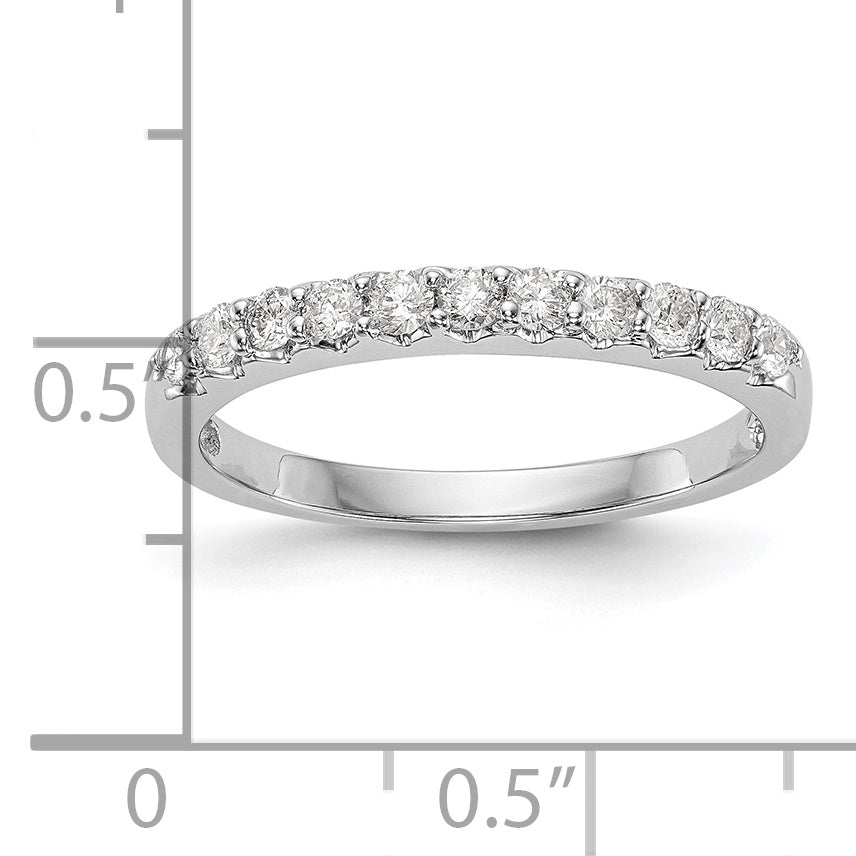 14k White Gold 1/3 Ct. Lab Grown Diamond VS/SI+ G+ Band Ring