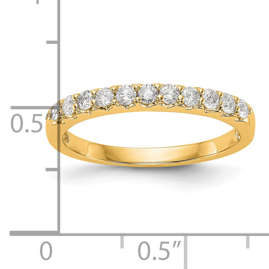 14k Yellow Gold 1/3 Ct. Lab Grown Diamond VS/SI+ G+ Band Ring