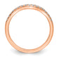 14k Rose Gold 1/5 Ct. Lab Grown Diamond VS/SI+ G+ Curved Band Ring