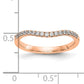 14k Rose Gold 1/5 Ct. Lab Grown Diamond VS/SI+ G+ Curved Band Ring