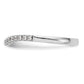 14k White Gold 1/5 Ct. Lab Grown Diamond VS/SI+ G+ Curved Band Ring