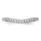 14k White Gold 1/5 Ct. Lab Grown Diamond VS/SI+ G+ Curved Band Ring