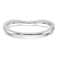 14k White Gold 1/5 Ct. Lab Grown Diamond VS/SI+ G+ Curved Band Ring