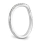 14k White Gold 1/5 Ct. Lab Grown Diamond VS/SI+ G+ Curved Band Ring