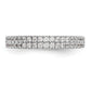 14k White Gold 3/8 Ct. Lab Grown Diamond VS/SI+ G+ Complete Double Row Band