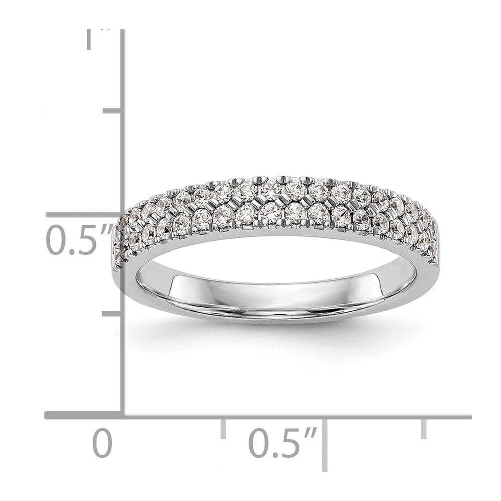 14k White Gold 3/8 Ct. Lab Grown Diamond VS/SI+ G+ Complete Double Row Band