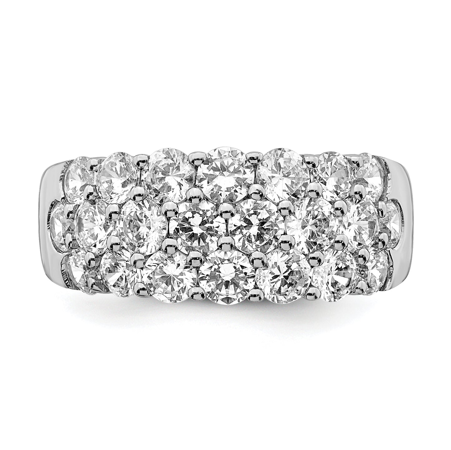 14k White Gold 2 1/2 Ct. Lab Grown Diamond VS/SI Fashion Band Ring