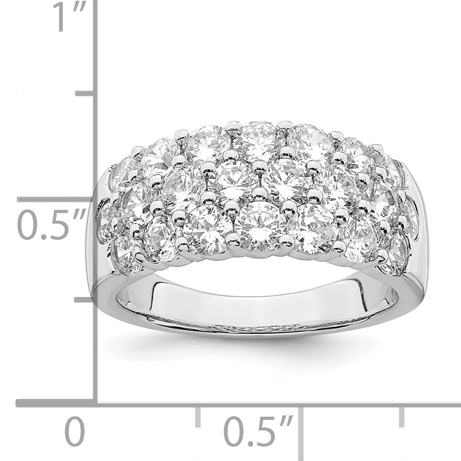 14k White Gold 2 1/2 Ct. Lab Grown Diamond VS/SI Fashion Band Ring